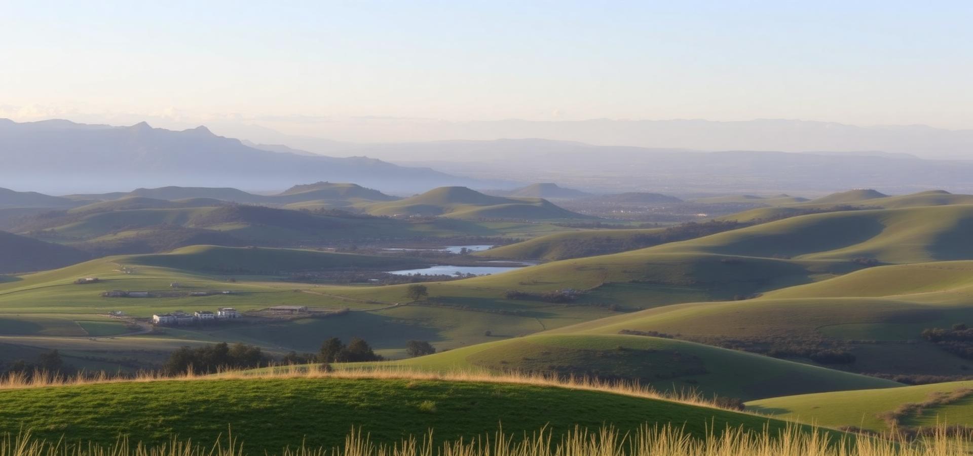 Countryside views towards the Drakensberg